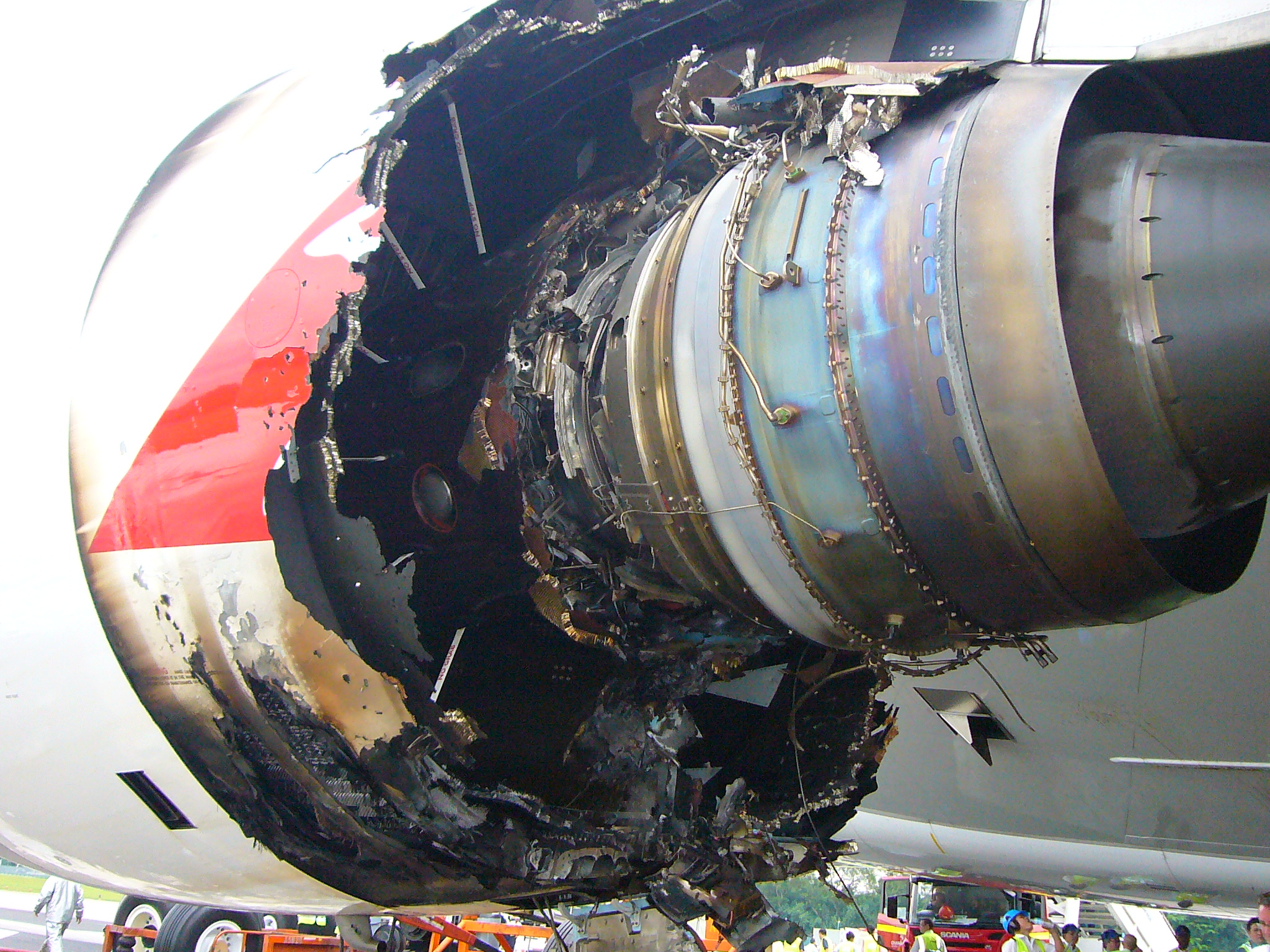 The broken engine of the A380